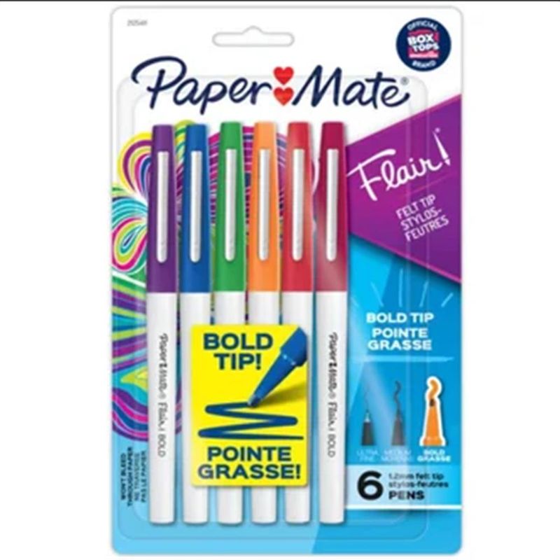 Marcadores-Paper-Mate-Flair-Bold-Tip-X-6-Punta-Gruesa