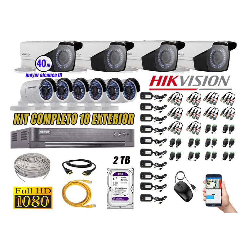 Kit-10-Camaras-de-Seguridad-Exterior-Varifocal-Hikvision-Full-Hd-1080P-mas-Disco-2Tb-Wd