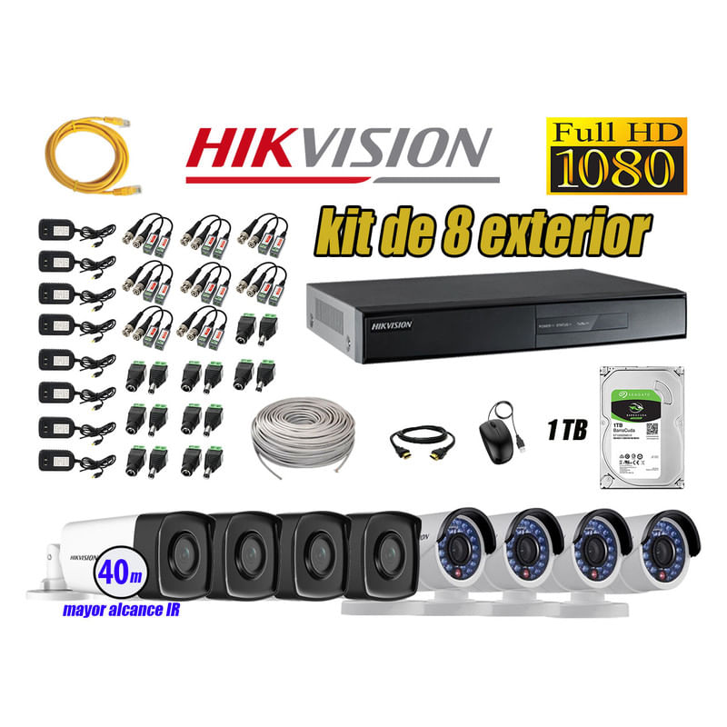Kit-8-Camaras-de-Seguridad-Exterior-It3F-Hikvision-Full-Hd-1080P-Disco-1Tb-Wd