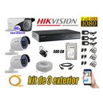 Kit-3-Camaras-de-Seguridad-Exterior-Varifocal-Hikvision-Full-Hd-1080P-mas-Disco-500Gb-P2P
