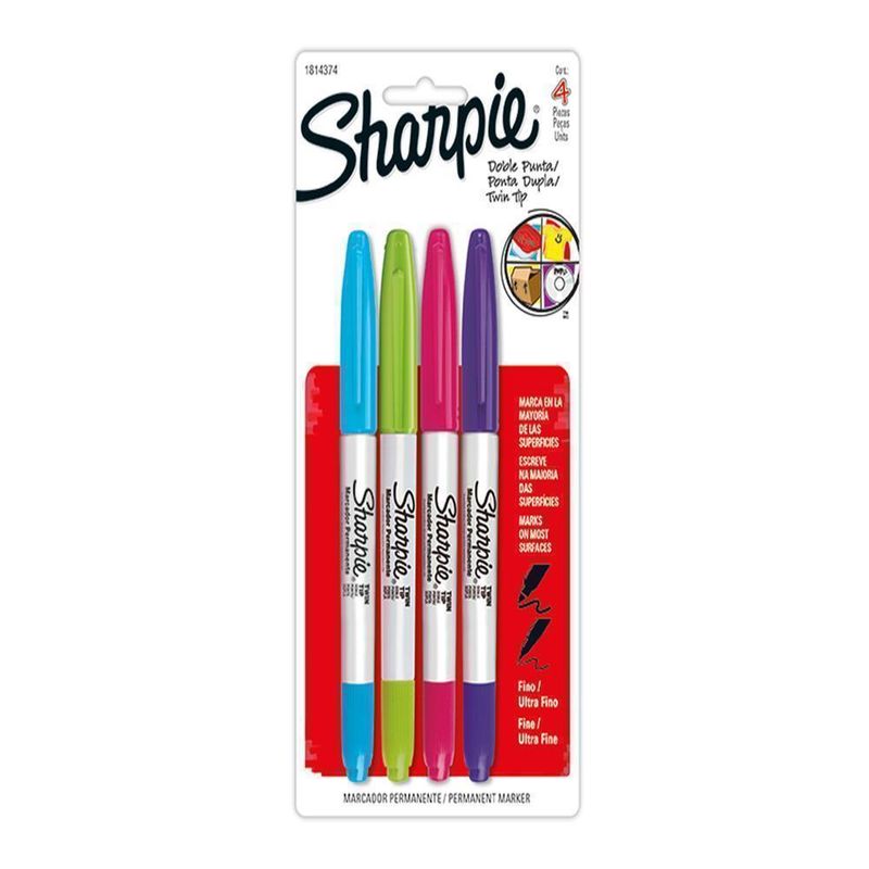 Marcador-Permanente-Sharpie-Doble-Punta-Surtido-Blister-X4