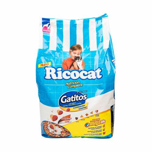 Comida para Gatos RICOCAT Gatitos Carne Pescado y Leche Bolsa 9Kg