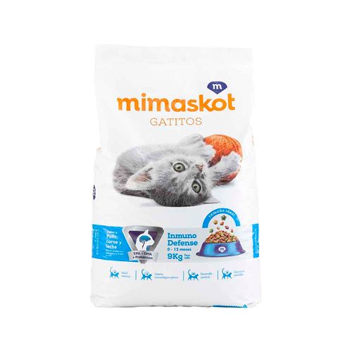 Comida para Gatos MMASKOT Gatitos Sabor Pollo, Carne y Leche Bolsa 9Kg