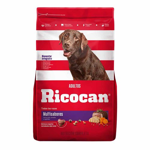 Comida para Perros RICOCAN Adultos Todas las Razas Multisabores Bolsa 15Kg