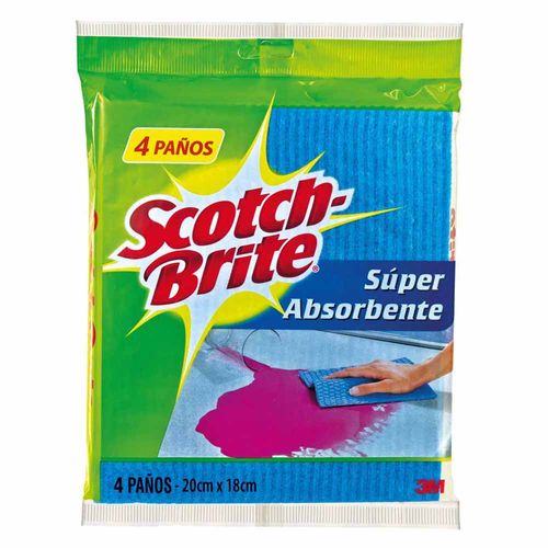 Paño SCOTCH-BRITE Súper Absorbente Paquete 4un