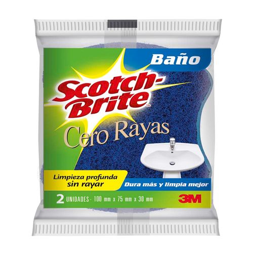 Esponja 3M Cero rayas baño 2en1 Paquete 2Un