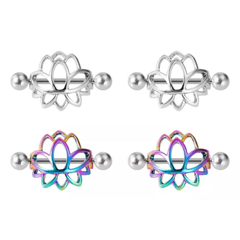 Piercing-pezon-nipple-flor-de-loto-multicolor