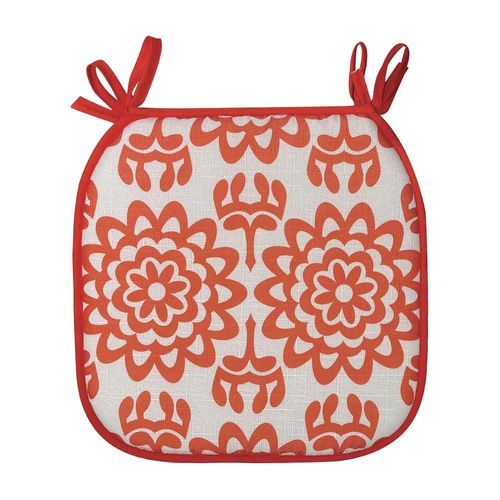 Set x 2 cojines para silla 38x38cm Flor roja