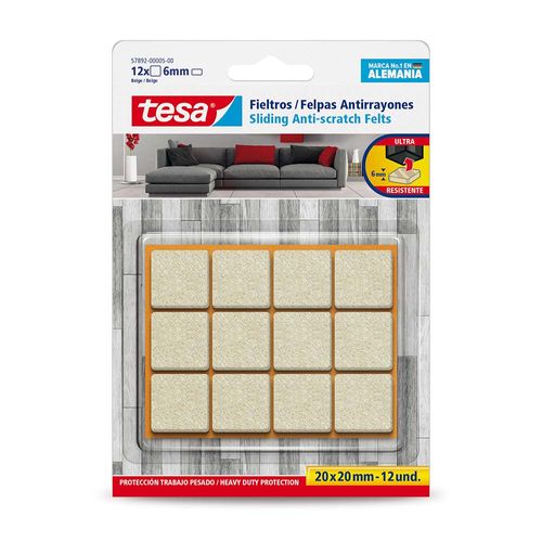 Felpa Protect antirayones T. pesado 20x20mm 12und