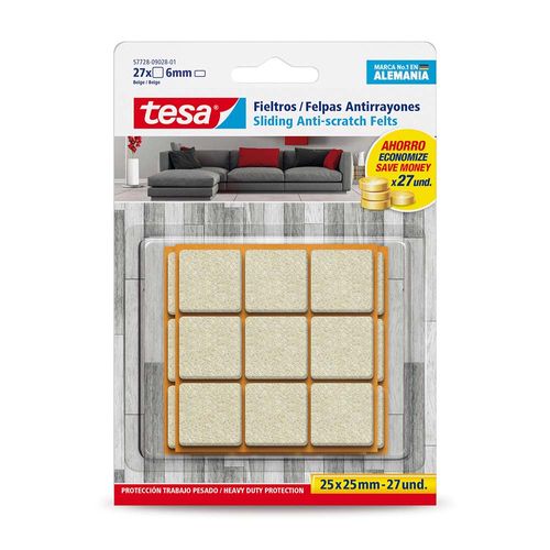 Felpa Protect antirayones T. Pesado 25x25mm 27und