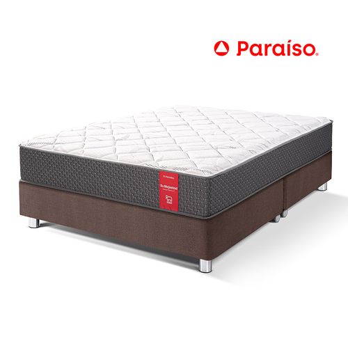 Cama Paraíso Su Majestad King Chocolate + 2 almohadas + protector