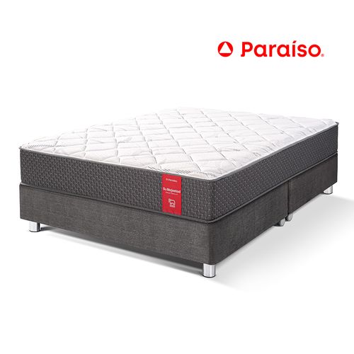 Cama Paraíso Su Majestad King Acero + 2 almohadas + protector