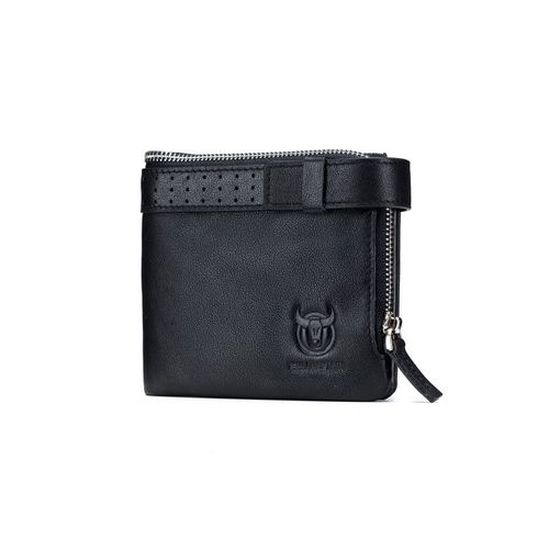 Billetera de Cuero Mate QB-059-BK Negro
