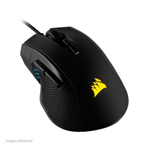 Mouse Optico Corsair Ironclaw Rgb Gaming, 18 000 Dpi, 7 Botones, Negro, Usb