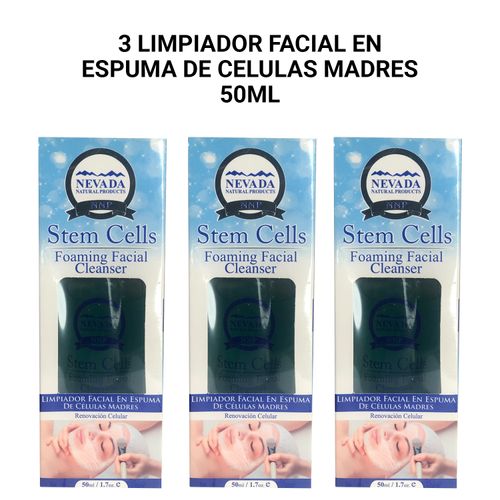 3 Limpiador Facial en Espuma de Celulas Madres 50ml