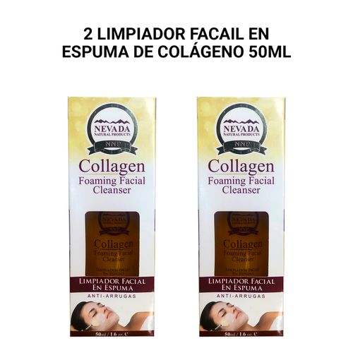 2 Limpiador Facial en Espuma de Colágeno 50ml