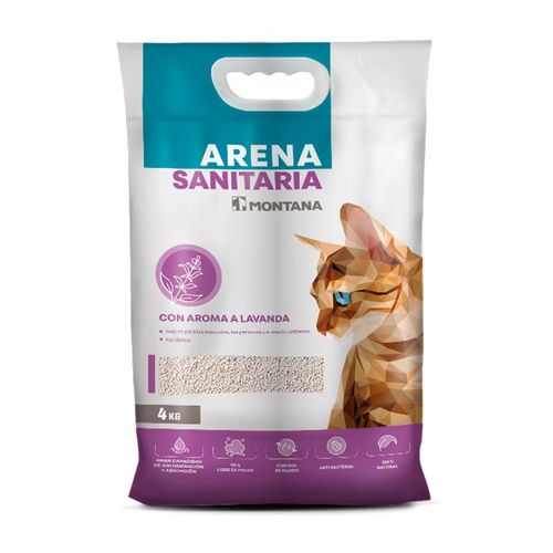 Arena sanitaria envase de 4kg Lavanda