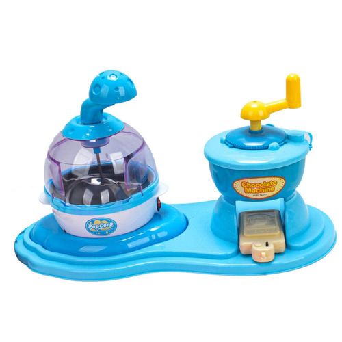 Set De Juego Little Chef Máquina Azul Para Hacer Popcorn Y Chocolate