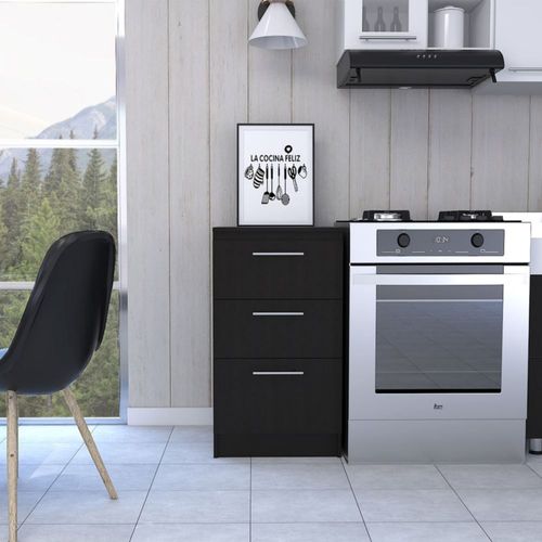 Mueble Inferior 3 Cajones Manchester 2 - Wengue