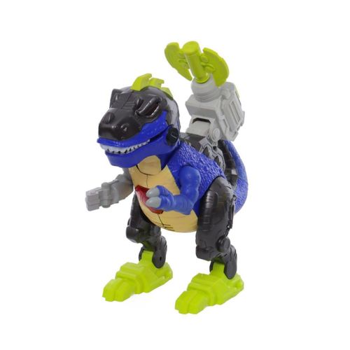Dinosaurio Grande Warrior Tech Con Luces Y Sonidos Azul 160054
