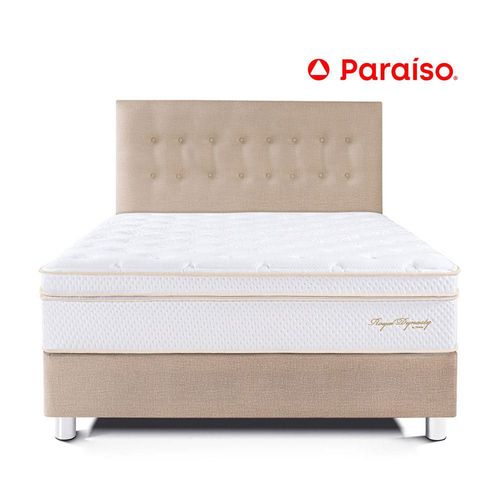 Juego de Dormitorio Paraíso Royal Dynasty King Champagne + 2 almohadas viscoelásticas + protector