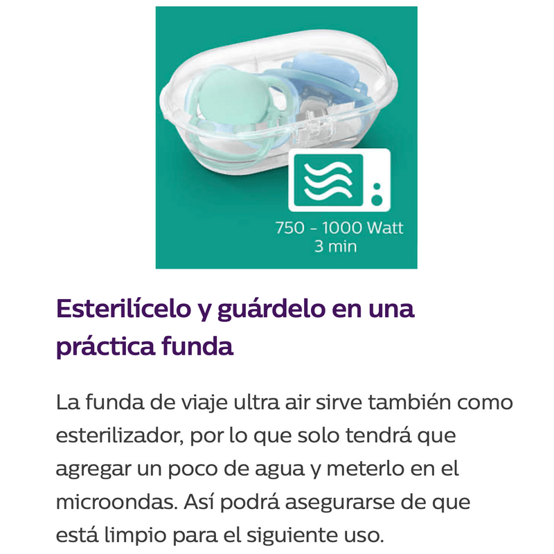 Chupón Philips Avent ultra air 6 a 18 meses azul 1 pza