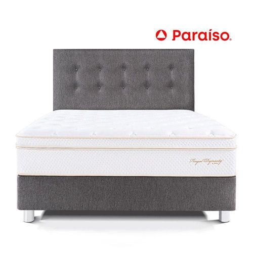 Juego de Dormitorio Paraíso Royal Dynasty 2 Plazas Acero + 2 almohadas viscoelásticas + protector