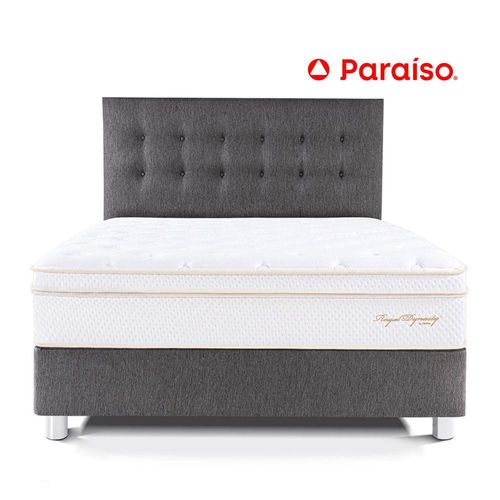 Juego de Dormitorio Paraíso Royal Dynasty Queen Acero + 2 almohadas viscoelásticas + protector