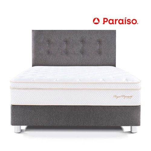 Juego de Dormitorio Paraíso Royal Dynasty 1.5 Plazas Acero + 1 almohada viscoelástica + protector