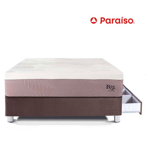 Cama con Cajones Balanzze 1.5 Plazas Choco Bipanel