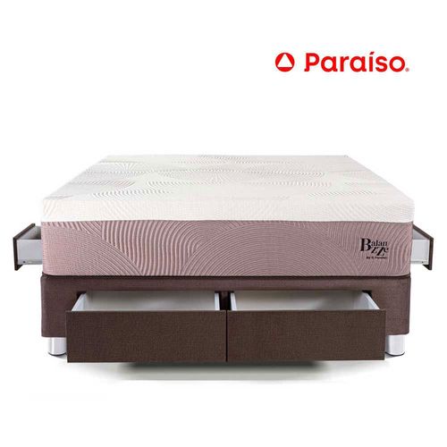 Cama con Cajones Balanzze Queen Choco Bipanel