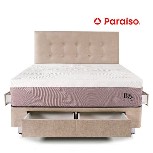 Dormitorio con Cajones Balanzze 2 Plazas Champ Bipanel