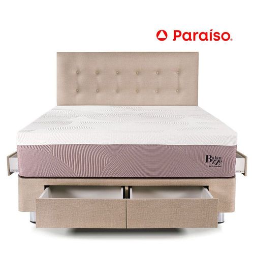 Dormitorio con Cajones Balanzze Queen Champ Bipanel