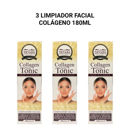 3 Limpiador Facial Colageno 180ml