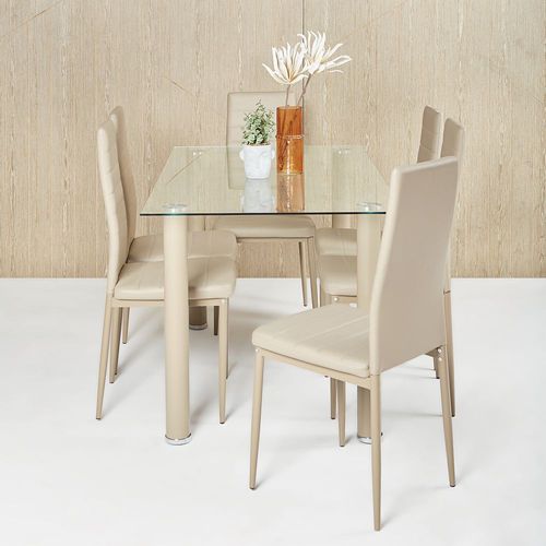 Juego de Comedor 6 Sillas Navarro Taupe