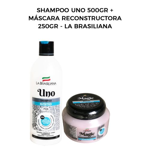 Shampoo Uno 500gr + Máscara Reconstructora 250gr - La Brasiliana