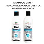 Shampoo-Uno---Reacondicionador-Due---La-Brasiliana-500gr