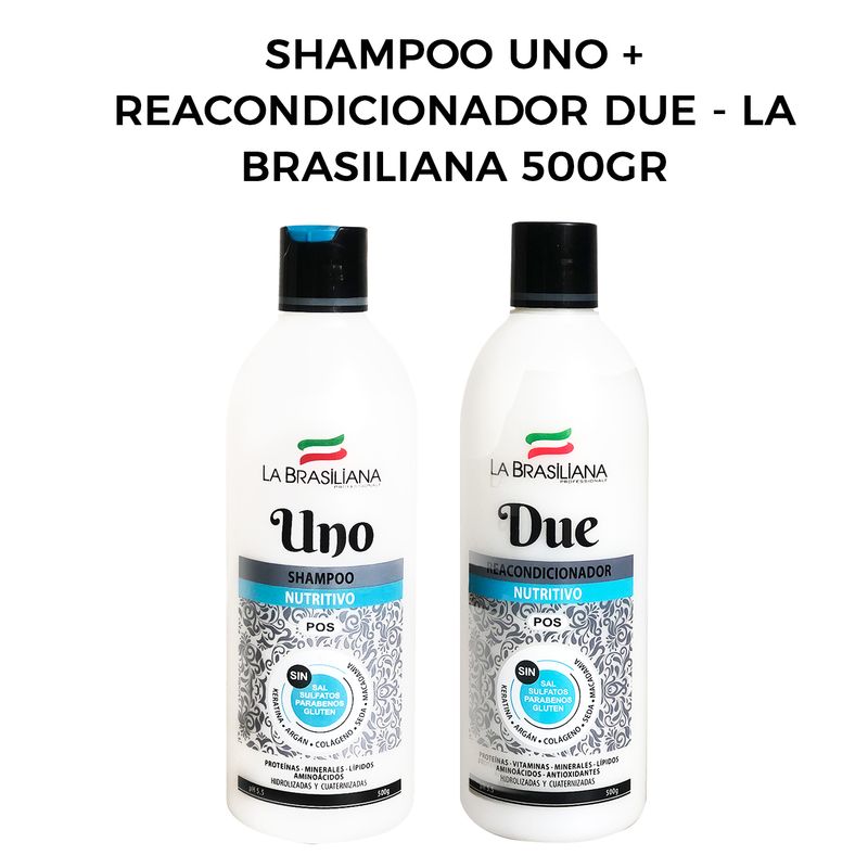 Shampoo-Uno---Reacondicionador-Due---La-Brasiliana-500gr