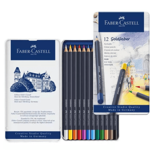 Colores Goldfaber x 12 Faber Castell Estuche Metal