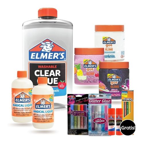 Pack Haz Clear Slime + Elmer´s Gue Frutal + Regalo