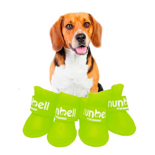 Zapatos para Perros de Silicona Impermeables M Amarillo