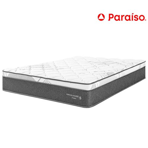 Colchón PARAISO Pocket Star 1.5 Plz + 1 Almohada + Protector