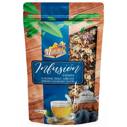 Infusión de Valeriana, Toronjil, Hierba Luisa LA CASA MARIMIEL Doypack 60g