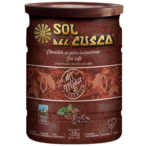 Chocolate Instántaneo SOL DEL CUSCO Moka Frasco 220g