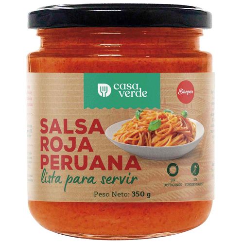 Salsa Roja Lista CASA VERDE Frasco 350g