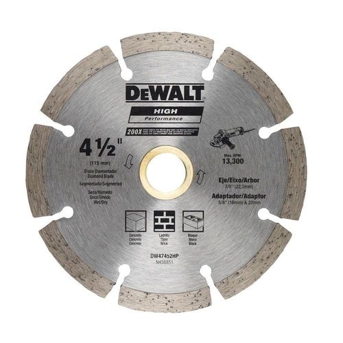 Disco Diamantado 4-1/2" Segmentado - HP Dewalt