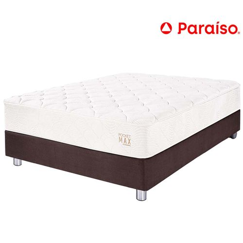 Cama PARAÍSO Pocket Max 1.5 Plazas Chocolate