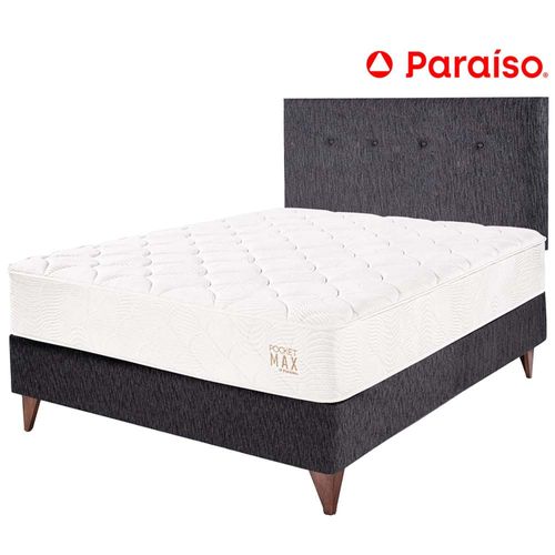 Dormitorio Europeo PARAÍSO Pocket Max 1.5 Plazas Charcoal