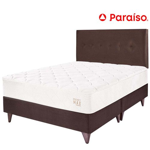 Dormitorio Europeo PARAÍSO Pocket Max Queen Chocolate