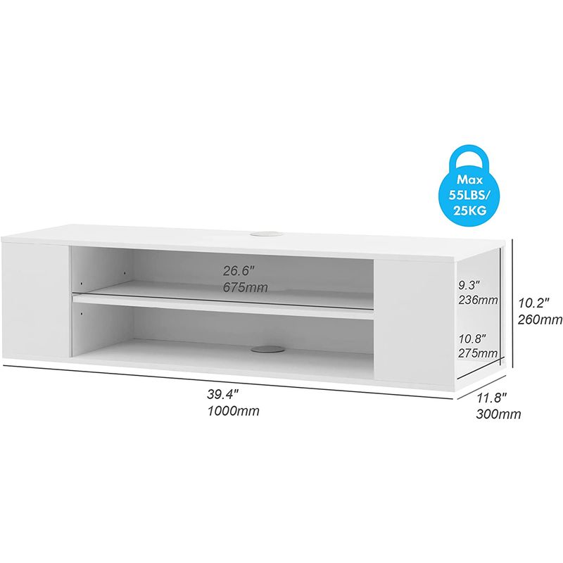 Mueble para TV Moderno Blanco 55 Pulgadas